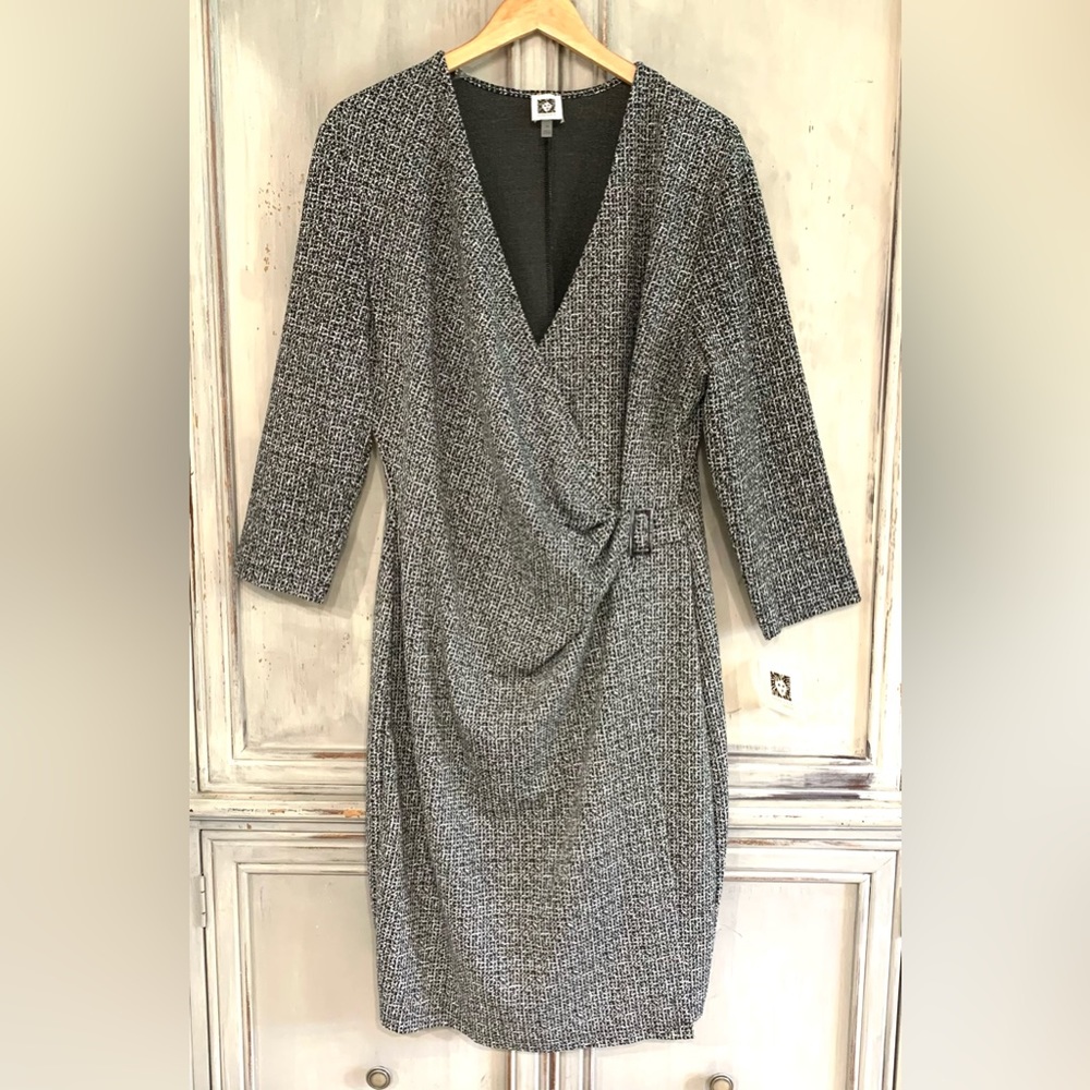 NWT Anne Klein Faux Wrap Front Dress Sz 16